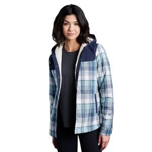 Kuhl Blue and White Plaid Women's Jacket